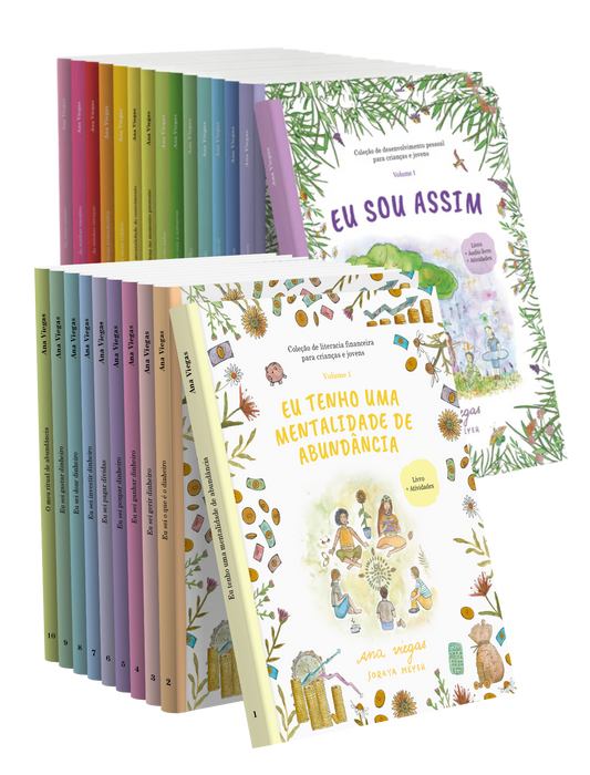 Pack «Mentes brilhantes» | 2 Coleções: Desenvolvimento pessoal + Literacia financeira | Papel