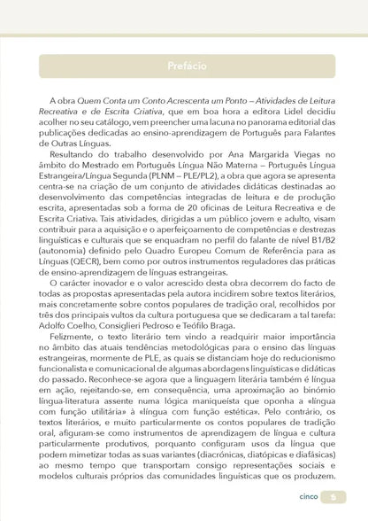 Livro | Quem conta um conto acrescenta um ponto | Oficinas de leitura recreativa e de escrita criativa | Nível intermédio - calonodedo