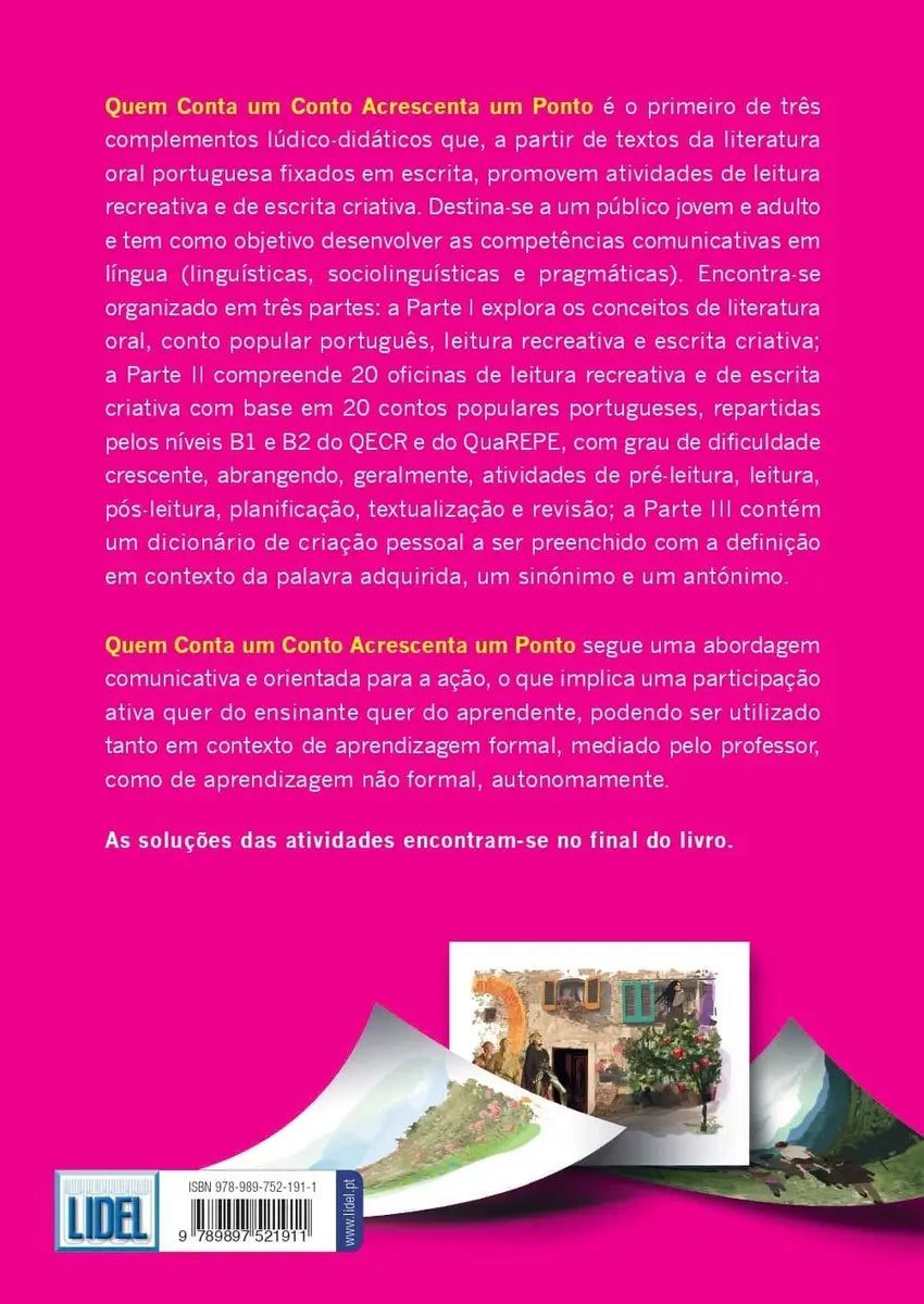 Livro | Quem conta um conto acrescenta um ponto | Oficinas de leitura recreativa e de escrita criativa | Nível intermédio - calonodedo