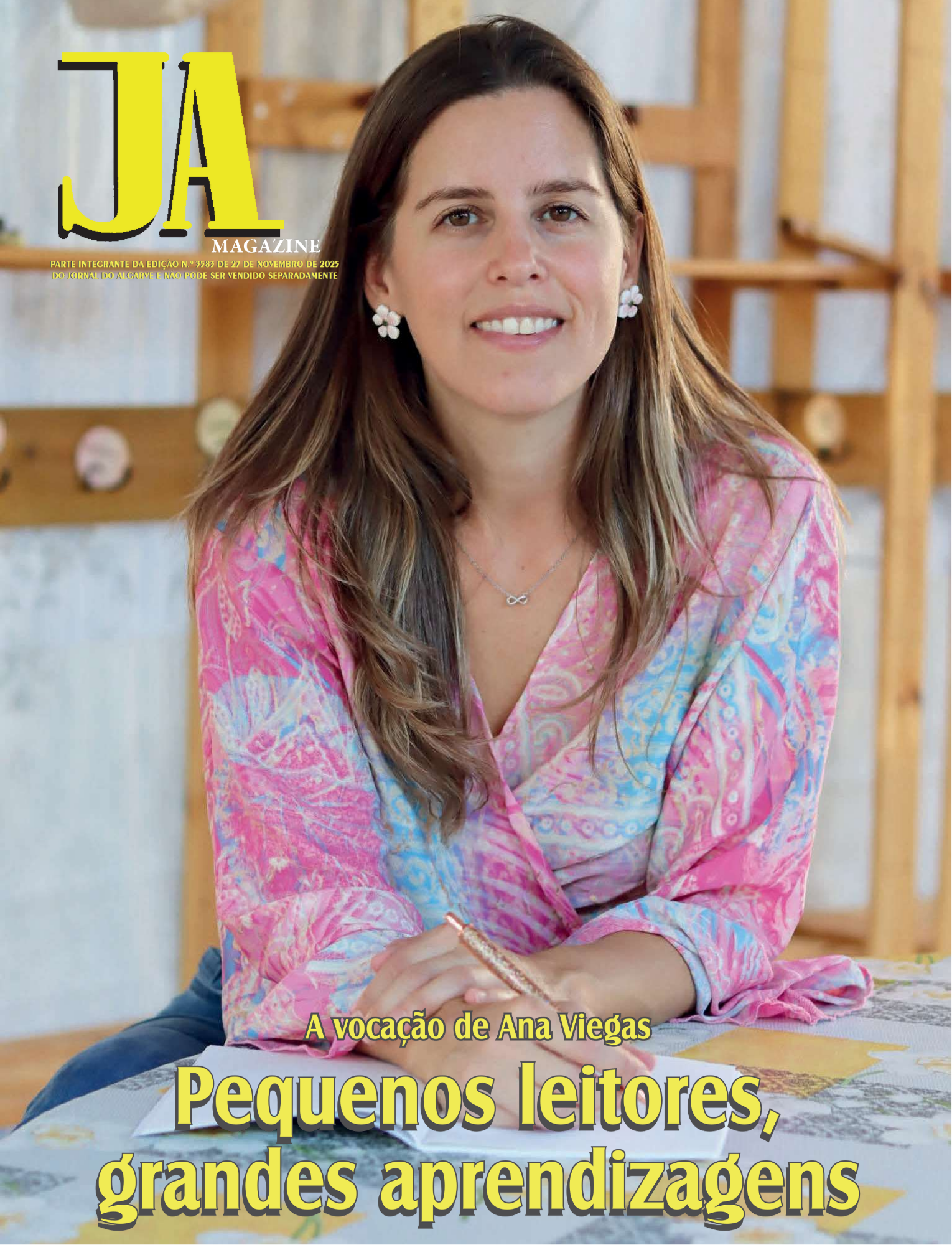 Capa da JA Magazine com a autora Ana Viegas, da livraria Calo no Dedo
