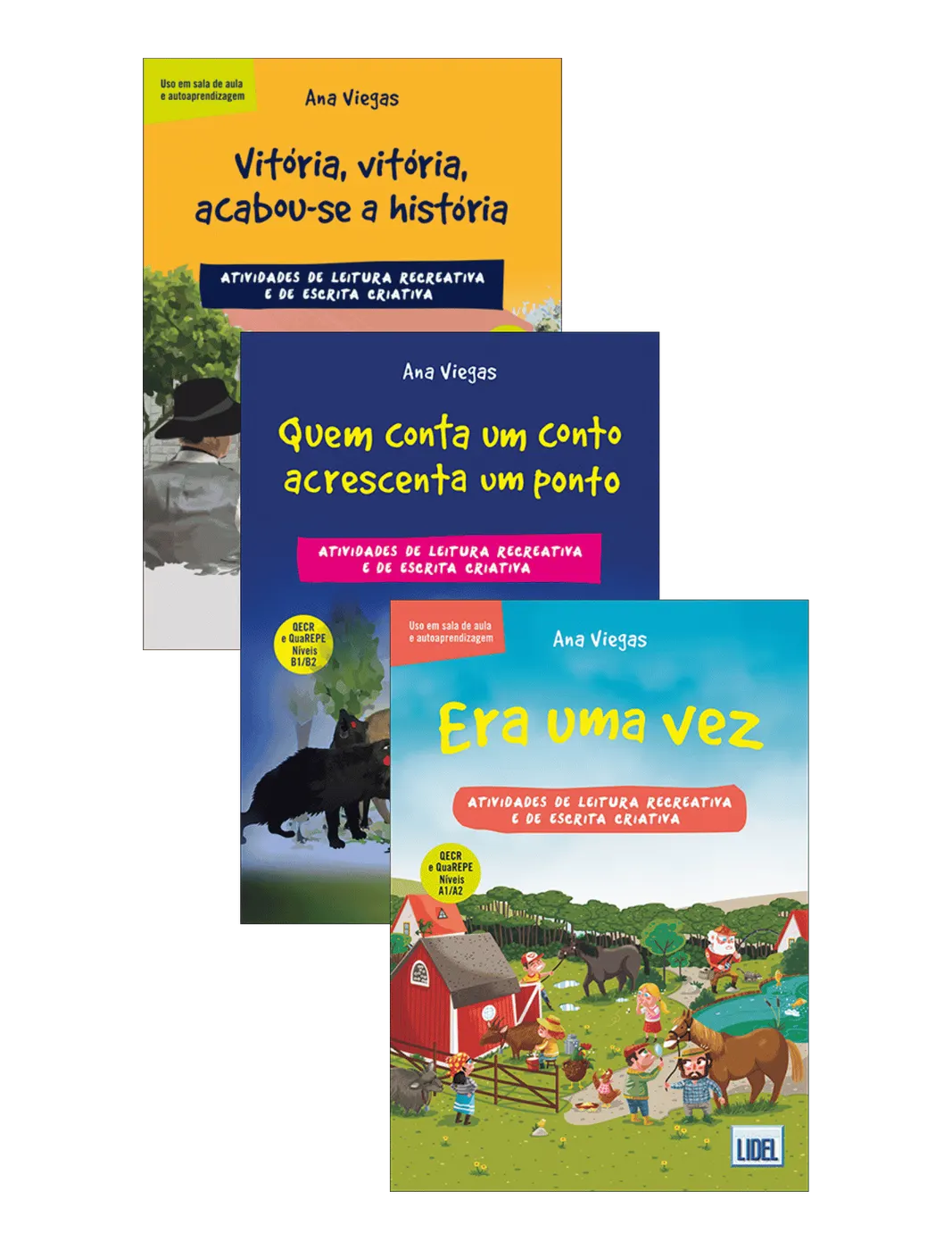 Livro | Pack «Oficinas de leitura recreativa e de escrita criativa» | Nível inicial, intermédio e avançado - calonodedo
