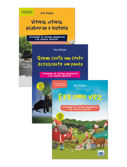 Livro | Pack «Oficinas de leitura recreativa e de escrita criativa» | Nível inicial, intermédio e avançado - calonodedo